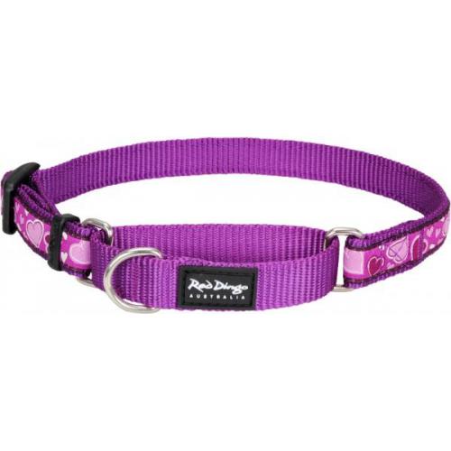 Red Dingo obojek polostahovací se vzorem 30 - 44 cm - Breezy Love Purple