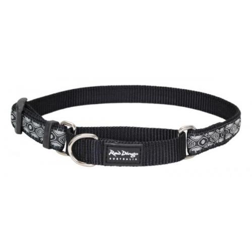 Red Dingo obojek polostahovací se vzorem 30 - 44 cm - Snake Eyes Black