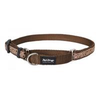 Red Dingo obojek polostahovací se vzorem 41 - 62 cm - Bed Rock Brown