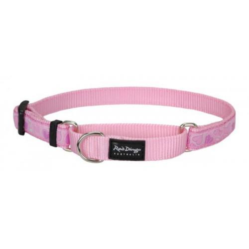 Red Dingo obojek polostahovací se vzorem 41 - 62 cm, šířka 25 mm - Breezy Love Pink