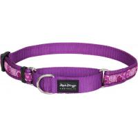 Red Dingo obojek polostahovací se vzorem 41 - 62 cm, šířka 25 mm - Breezy Love Purple