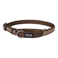 Red Dingo obojek polostahovací se vzorem 41 - 62 cm - Hypno Brown