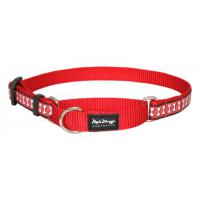 Red Dingo obojek polostahovací reflexní 30 - 44 cm - červený