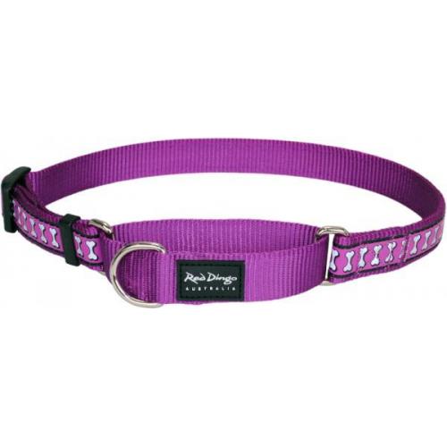Red Dingo obojek polostahovací reflexní 33 - 50 cm, šířka 20 mm - fialový