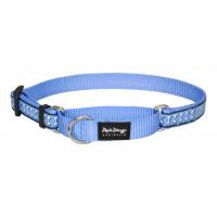 Red Dingo obojek polostahovací reflexní 30 - 44 cm - středně modrý