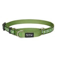 Red Dingo obojek polostahovací reflexní 33 - 50 cm, šířka 20 mm - zelený