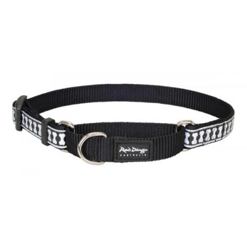 Red Dingo obojek polostahovací reflexní 41 - 62 cm - černý