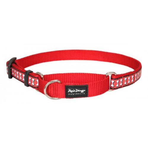 Red Dingo obojek polostahovací reflexní 41 - 62 cm, šířka 25 mm - červený