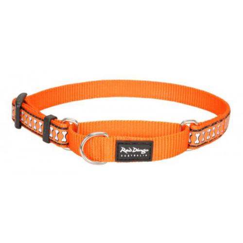 Red Dingo obojek polostahovací reflexní 41 - 62 cm - oranžový