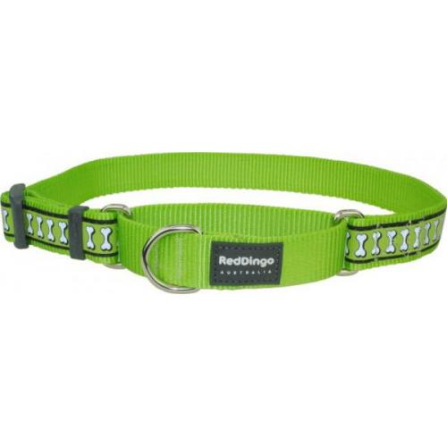 Red Dingo obojek polostahovací reflexní 41 - 62 cm - limetkový