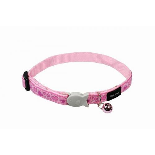 Red Dingo Obojek pro kočky 20 - 32 cm - Breezy Love Pink