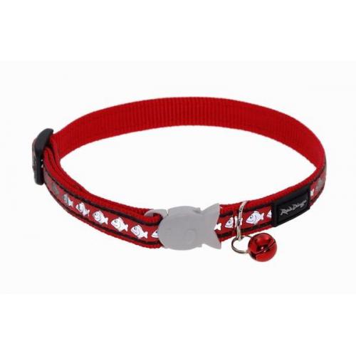 Red Dingo Obojek pro kočky reflexní 20 - 32 cm - červený