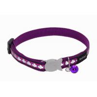 Red Dingo Obojek pro kočky reflexní 20 - 32 cm - fialový