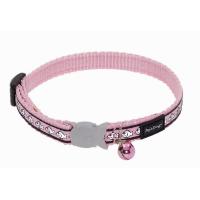 Red Dingo Obojek pro kočky reflexní 20 - 32 cm - růžový