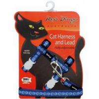 Red Dingo Postroj pro kočky s vodítkem – Cosmos Blue