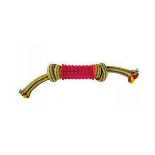 Hračka pro psa - tkané lano se dvěmi uzlíky 24 cm