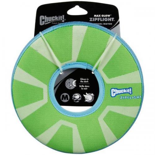 Chuckit Létající talíř- Zipflight Max Glow střední - svítící