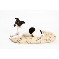 Polštář ovál bavl. Kost béžovo/černá 100 cm