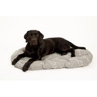 Polštář ovál bavl. Kost šedo/bílý 60 cm