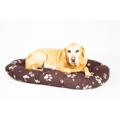 Polštář ovál bavl. Tlapka hnědo/béžová 100 cm