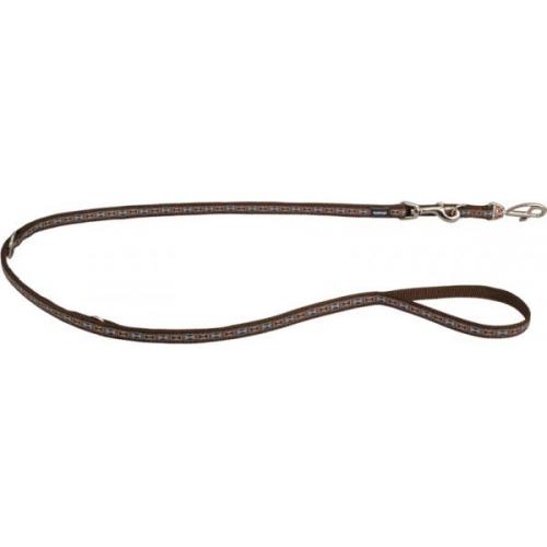 Red Dingo vodítko malé přepínací se vzorem - Bone Yard Brown