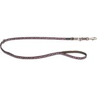 Red Dingo vodítko malé přepínací se vzorem - Pink Spots on Brown