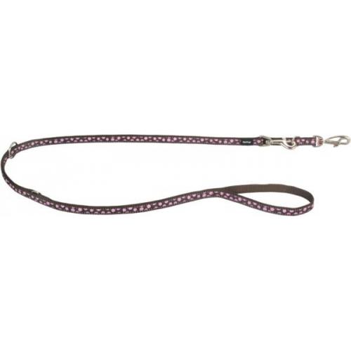 Red Dingo vodítko malé přepínací se vzorem - Pink Spots on Brown