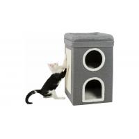 TRIXIE Škrábadlo SAUL 39x39x64cm, šedá/bílá