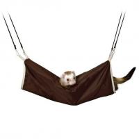 TRIXIE Nylon.tunel s kožešinou pro fretky, závěsný do klece 20x45cm