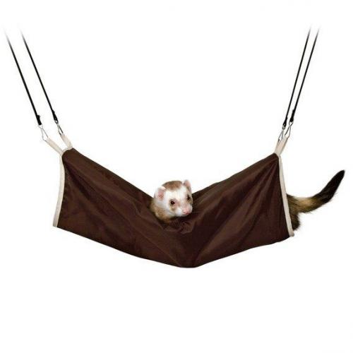 TRIXIE Nylon.tunel s kožešinou pro fretky, závěsný do klece 20x45cm