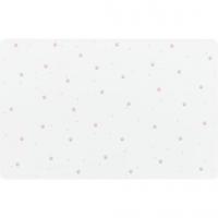 Prostírání pod misky PAW Print, 44 x 28 cm, bílá / růžové ťapky