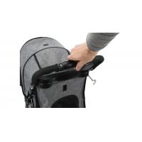 Kočárek pro psy BUGGY, rychlosklápěcí, 47 x 100 x 80cm, nosnost do 15 kg, šedá