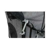 Kočárek pro psy BUGGY, rychlosklápěcí, 47 x 100 x 80cm, nosnost do 15 kg, šedá