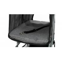 Kočárek pro psy BUGGY, rychlosklápěcí, 47 x 100 x 80cm, nosnost do 15 kg, šedá