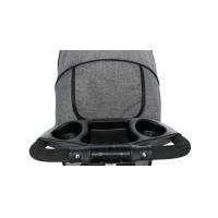 Kočárek pro psy BUGGY, rychlosklápěcí, 47 x 100 x 80cm, nosnost do 15 kg, šedá