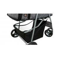 Kočárek pro psy BUGGY, rychlosklápěcí, 47 x 100 x 80cm, nosnost do 15 kg, šedá