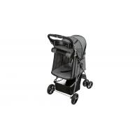 Kočárek pro psy BUGGY, rychlosklápěcí, 47 x 100 x 80cm, nosnost do 15 kg, šedá