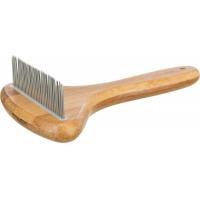 Rozčesávač na krátkou srst, bambus/kov, 10 x 17 cm