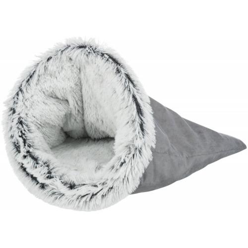 HARVEY extrahebký plyšový pytel, 40 × 60 cm, tmavošedá/bílá
