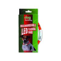 Obojek DOG FANTASY světelný oranžový 45 cm