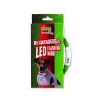 Obojek DOG FANTASY světelný zelený 45 cm