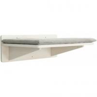 Podesta s polštářem na stěnu, 50 x 17,5 x 36,5 cm, bílá