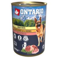 ONTARIO konz. Dog Beef Pate Flavoured with Herbs 400 g