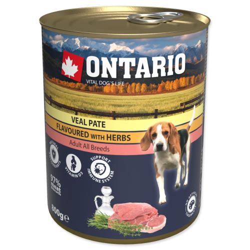 ONTARIO konz. Dog Veal Pate Flavoured with Herbs 800 g
