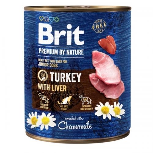 Brit Premium Dog by Nature konz Turkey & Liver 800g