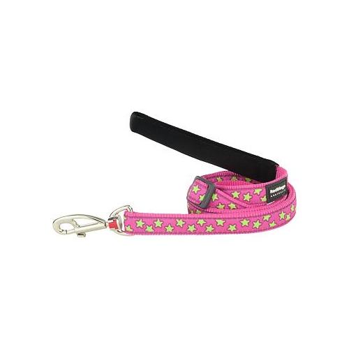 Vodítko RD 20 mm x 1,8 m - Stars Lime on Hot Pink