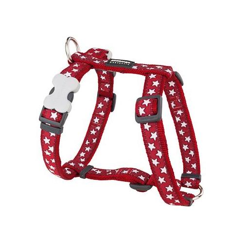 Postroj RD 20 mm x 45-66 cm - Stars White on Red