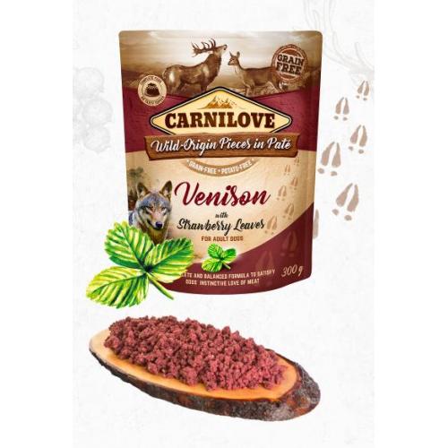 Carnilove Dog Pouch Paté Venison & Strawberry 300g