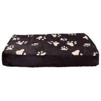 Trixie Plyšová podložka WINNY 120x75cm - černá/béžové tlapky