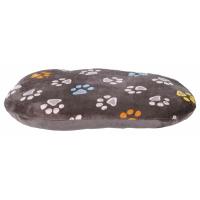 Trixie Oválný polštář JIMMY 50 x 35 cm šedý s tlapkami